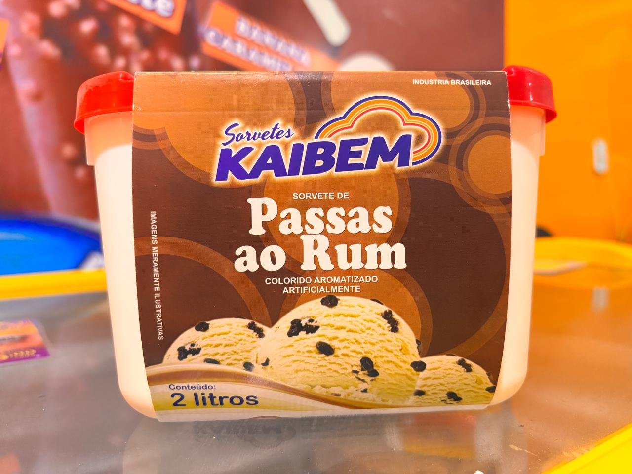 Pote de Sorvete 2L — Passas ao Rum